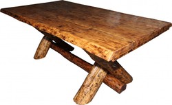 Casa Padrino Mesa de Comedor Rústica de Roble Macizo - 200 x 115 x 83,5 cm - Mesa Pesada para Interior y Exterior Casa Padrino Mesa de Comedor Rústica de Roble Macizo - 200 x 115 x 83,5 cm - Mesa Pesada para Interior y Exterior