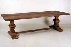Casa Padrino Luxus Möbel Massivholz Tisch Esstisch Eiche Massiv Luxury Dining Table Massive Oak Wood Solid Furniture Möbel