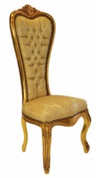 Casa Padrino barroco silla trono de la reina Anne del modelo del oro / oro con diamantes de imitación Bling Bling - alta sillón Casa Padrino barroco silla trono de la reina Anne del modelo del oro / oro con diamantes de imitación Bling Bling - alta sillón
