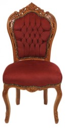 Casa Padrino baroque dîner Chaise Bordeaux / Brown - Meubles Casa Padrino baroque dîner Chaise Bordeaux / Brown - Meubles