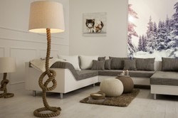 Casa Padrino Lampada da terra di design corda marina - Lampada in corda - Crema naturale - Altezza 160 cm Casa Padrino Lampada da terra di design corda marina - Lampada in corda - Crema naturale - Altezza 160 cm