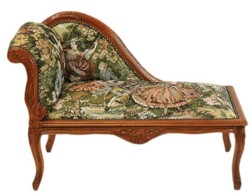 Casa Padrino Chaise Longue Baroque pour Enfant Mod2 Gobelin Marron 109 x 49 x 72 cm - Style Antique Casa Padrino Chaise Longue Baroque pour Enfant Mod2 Gobelin Marron 109 x 49 x 72 cm - Style Antique