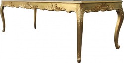 Casa Padrino Baroque Dining Table Gold 250 x 100 x 84 cm - Solid Wood Luxury Table