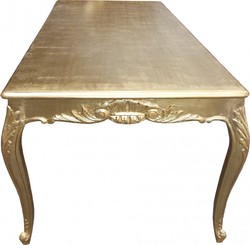 Casa Padrino Baroque Dining Table Gold 250 x 100 x 84 cm - Solid Wood Luxury Table