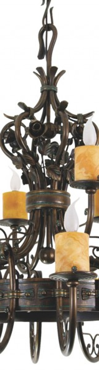 Casa Padrino Baroque wrought iron chandelier 18-lights hanging lamp chandelier hanging lamp ceiling lamp - Castle Chandelier Casa Padrino Baroque wrought iron chandelier 18-lights hanging lamp chandelier hanging lamp ceiling lamp - Castle Chandelier