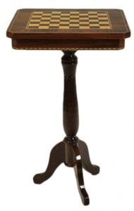 Casa Padrino Table de jeu baroque en acajou pour echecs et dames, style antique, meuble artisanal en bois massif