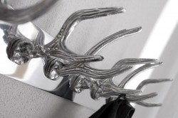 Casa Padrino Designer Wall Coat Rack with 6 Hooks - Silver - 50 x 15 x 8 cm