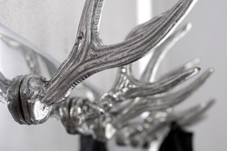 Casa Padrino Designer Wall Coat Rack with 6 Hooks - Silver - 50 x 15 x 8 cm