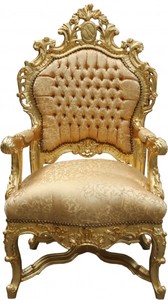 Barock Thron Sessel Gold Königsthron Thronsessel Baroque Throne Chair Gold Golden Furniture Möbel Interior Barock Thron Sessel Gold Königsthron Thronsessel Baroque Throne Chair Gold Golden Furniture Möbel Interior