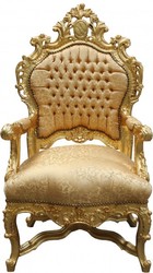 Barock Thron Sessel Gold Königsthron Thronsessel Baroque Throne Chair Gold Golden Furniture Möbel Interior Barock Thron Sessel Gold Königsthron Thronsessel Baroque Throne Chair Gold Golden Furniture Möbel Interior