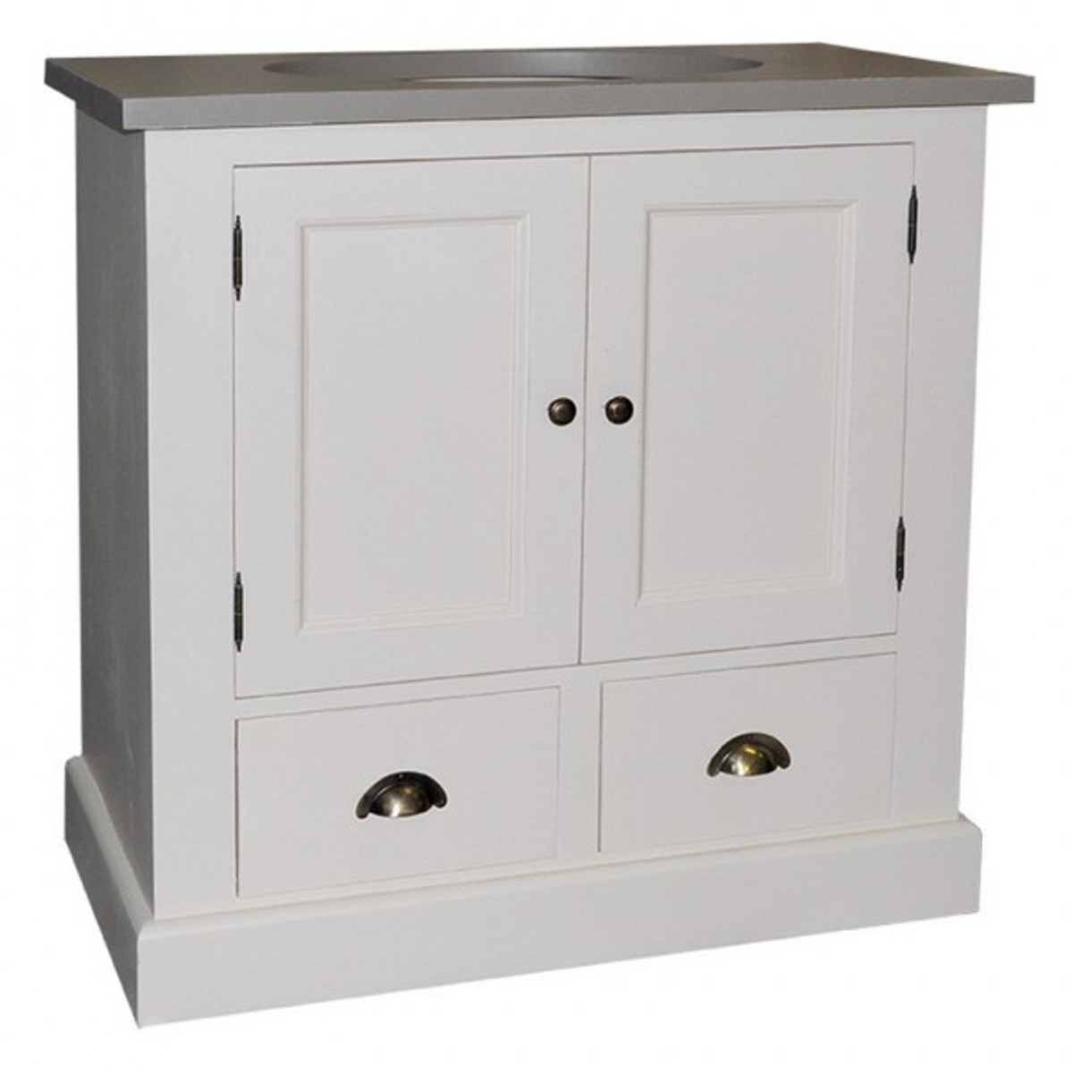 Casa Padrino Landhaus Stil Waschschrank Waschtisch inkl 1 Waschbecken - Bad Schrank