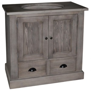 Casa Padrino Landhaus Stil Waschschrank Waschtisch inkl 1 Waschbecken - Bad Schrank