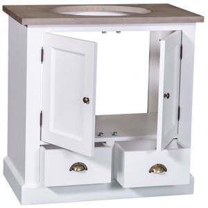 Casa Padrino Landhaus Stil Waschschrank Waschtisch inkl 1 Waschbecken - Bad Schrank