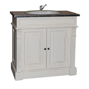 Casa Padrino Landhaus Stil Waschschrank Waschtisch inkl 1 Waschbecken Venice - Bad Schrank