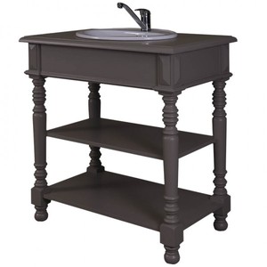 Casa Padrino Mueble de Lavabo Estilo Rústico con 1 Lavabo, Gris, 90 x 54 x 90 cm