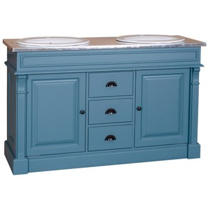 Casa Padrino country-style wash vanity washbasin incl 2 sinks with drawers and closet doors Nice - bathroom cabinet solid wood Casa Padrino country-style wash vanity washbasin incl 2 sinks with drawers and closet doors Nice - bathroom cabinet solid wood