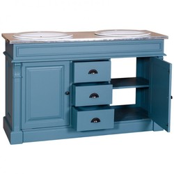 Casa Padrino country-style wash vanity washbasin incl 2 sinks with drawers and closet doors Nice - bathroom cabinet solid wood