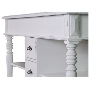 Casa Padrino Landhaus Stil Waschschrank Waschtisch inkl 2 Waschbecken mit Schubladen San Sebastian - Bad Schrank Massivholz