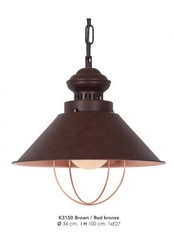 Casa Padrino Hängeleuchte Industrie Design Bronzefarben, 34 cm Durchmesser - Stilvolle Deckenleuchte für ein besonderes Ambiente Casa Padrino Hängeleuchte Industrie Design Bronzefarben, 34 cm Durchmesser - Stilvolle Deckenleuchte für ein besonderes Ambiente