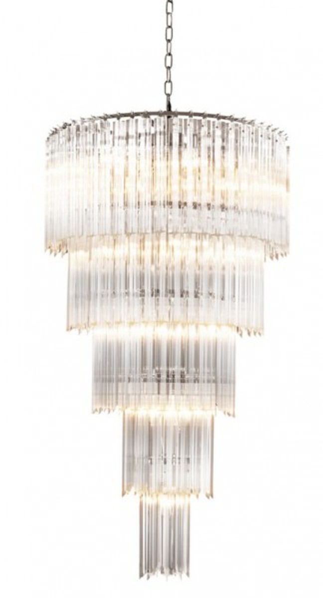 Casa Padrino luxury hanging chandelier Glass crystal - Baroque Restaurant - Hotel Lamp Light - pendant lamp Art Deco Casa Padrino luxury hanging chandelier Glass crystal - Baroque Restaurant - Hotel Lamp Light - pendant lamp Art Deco