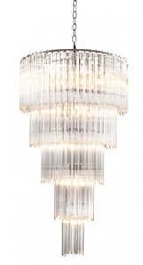 Casa Padrino Lustre de Luxe Style Baroque Verre Cristal Argenté 107 x 55 cm Casa Padrino Lustre de Luxe Style Baroque Verre Cristal Argenté 107 x 55 cm