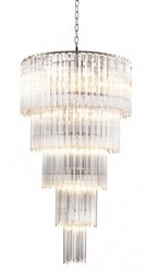 Casa Padrino Luxus Hängeleuchter Barock Stil Glas Kristall silberfarben 107 x 55 cm Casa Padrino Luxus Hängeleuchter Barock Stil Glas Kristall silberfarben 107 x 55 cm