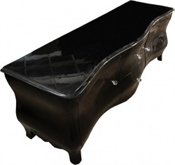 Casa Padrino Barock Fernseh Kommode TV Sideboard Schrank Schwarz Black Chest Commode Antique Style Luxury Furniture Luxus Möbel Casa Padrino Barock Fernseh Kommode TV Sideboard Schrank Schwarz Black Chest Commode Antique Style Luxury Furniture Luxus Möbel