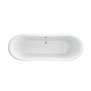 Casa Padrino freistehende Badewanne BAdm180 im Retro Stil, Weiß, 1800 x 885 x 745 mm