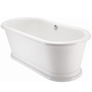Casa Padrino freistehende Badewanne Modell BLonR im Retro Design Weiß 1800 x 850 x 640 mm
