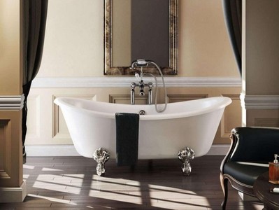 Casa Padrino Nouveau bath freestanding 1640mm Bbat White - Freestanding Retro antique bathtub Casa Padrino Nouveau bath freestanding 1640mm Bbat White - Freestanding Retro antique bathtub
