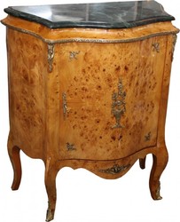 Casa Padrino Commode Baroque Acajou Clair avec Plateau en Marbre - 88 x 40 x 87 cm Casa Padrino Commode Baroque Acajou Clair avec Plateau en Marbre - 88 x 40 x 87 cm