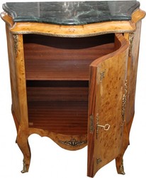 Casa Padrino Commode Baroque Acajou Clair avec Plateau en Marbre - 88 x 40 x 87 cm Casa Padrino Commode Baroque Acajou Clair avec Plateau en Marbre - 88 x 40 x 87 cm