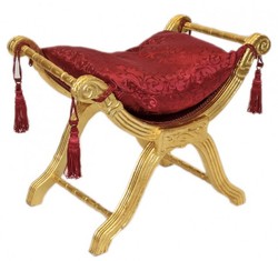 Casa Padrino baroque Tabouret - modèle tabouret bordeaux Croix / or - Meubles