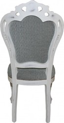 Casa Padrino Chaise Dîner baroque sans accoudoirs gris / blanc antique - Chaise design - qualité de luxe Casa Padrino Chaise Dîner baroque sans accoudoirs gris / blanc antique - Chaise design - qualité de luxe
