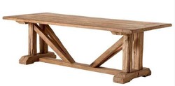 Casa Padrino Tavolo da pranzo vintage rovere rustico massiccio 230 x 100 cm - Tavolo stile country in legno di rovere massello Casa Padrino Tavolo da pranzo vintage rovere rustico massiccio 230 x 100 cm - Tavolo stile country in legno di rovere massello