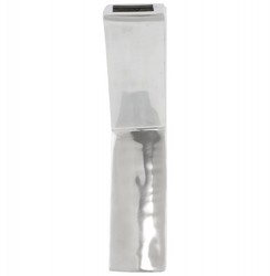 Casa Padrino Designer Vase X aus poliertem Aluminium in Silber, 38 x 30 x 8 cm Casa Padrino Designer Vase X aus poliertem Aluminium in Silber, 38 x 30 x 8 cm