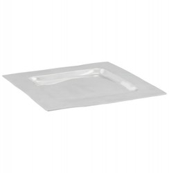 Casa Padrino Aluminium Schale Rechteckig 50 x 46 cm - Designer Obstschale in Silber Casa Padrino Aluminium Schale Rechteckig 50 x 46 cm - Designer Obstschale in Silber