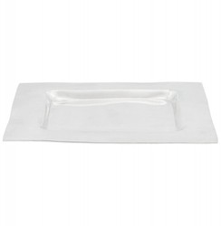 Casa Padrino Aluminium Schale Rechteckig 50 x 46 cm - Designer Obstschale in Silber Casa Padrino Aluminium Schale Rechteckig 50 x 46 cm - Designer Obstschale in Silber