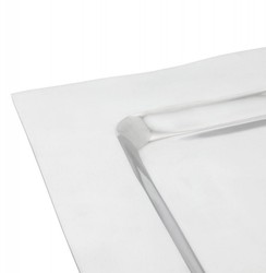 Casa Padrino Aluminium Schale Rechteckig 50 x 46 cm - Designer Obstschale in Silber Casa Padrino Aluminium Schale Rechteckig 50 x 46 cm - Designer Obstschale in Silber