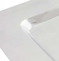 Casa Padrino Aluminium Schale Rechteckig 50 x 46 cm - Designer Obstschale in Silber Casa Padrino Aluminium Schale Rechteckig 50 x 46 cm - Designer Obstschale in Silber