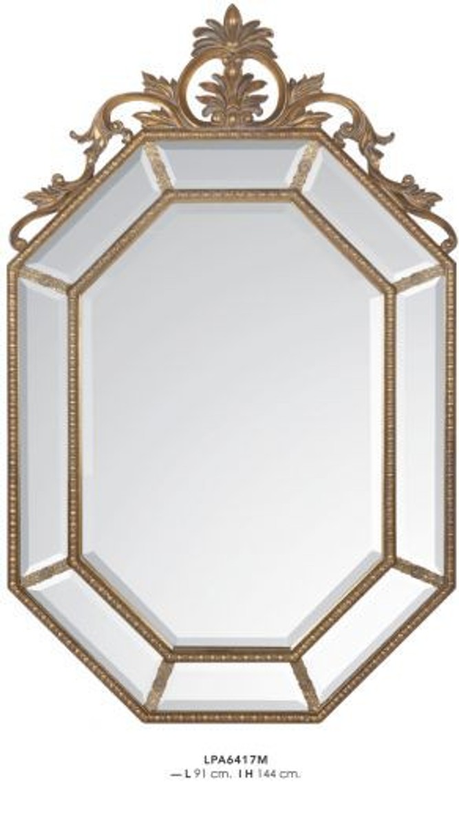 Casa Padrino Baroque wall mirrors Gold H 144 cm B 91 cm - Edel & Sumptuously - Golden Mirror
Casa Padrino Baroque wall mirrors Gold H 144 cm B 91 cm - Edel & Sumptuously - Golden Mirror