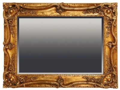 Casa Padrino miroir baroque or antique 118 x H. 88 cm - Miroir mural rectangulaire de style baroque - Magnifique miroir d'armoire de style ancien - Intérieur baroque - Meuble baroque fait main