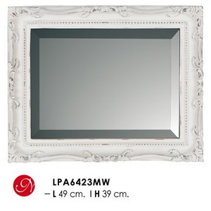 Casa Padrino Baroque Wall Mirror Antique White H 49 cm W 39 cm - Ornate Antique Style Mirror Casa Padrino Baroque Wall Mirror Antique White H 49 cm W 39 cm - Ornate Antique Style Mirror
