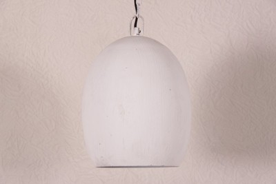 Casa Padrino Hängeleuchte Industrial Design Metall Weiß, Durchmesser 25 cm, Höhe 30 cm - Stilvolle Lampe