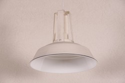 Casa Padrino Vintage Industrial Pendant Light Antique Style Cream Metal Diameter 34 cm - Industrial Lamp for Hotel & Restaurant