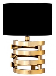 Casa Padrino Lampe de table de luxe finition or / Abat-jour noir 50 x 35 cm - Luminaire design Casa Padrino Lampe de table de luxe finition or / Abat-jour noir 50 x 35 cm - Luminaire design