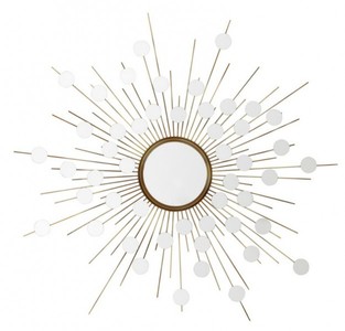 Casa Padrino Luxury Designer Wall Mirror Sunshine Gold 155 x 155 cm - Modern Decorative Mirror Casa Padrino Luxury Designer Wall Mirror Sunshine Gold 155 x 155 cm - Modern Decorative Mirror