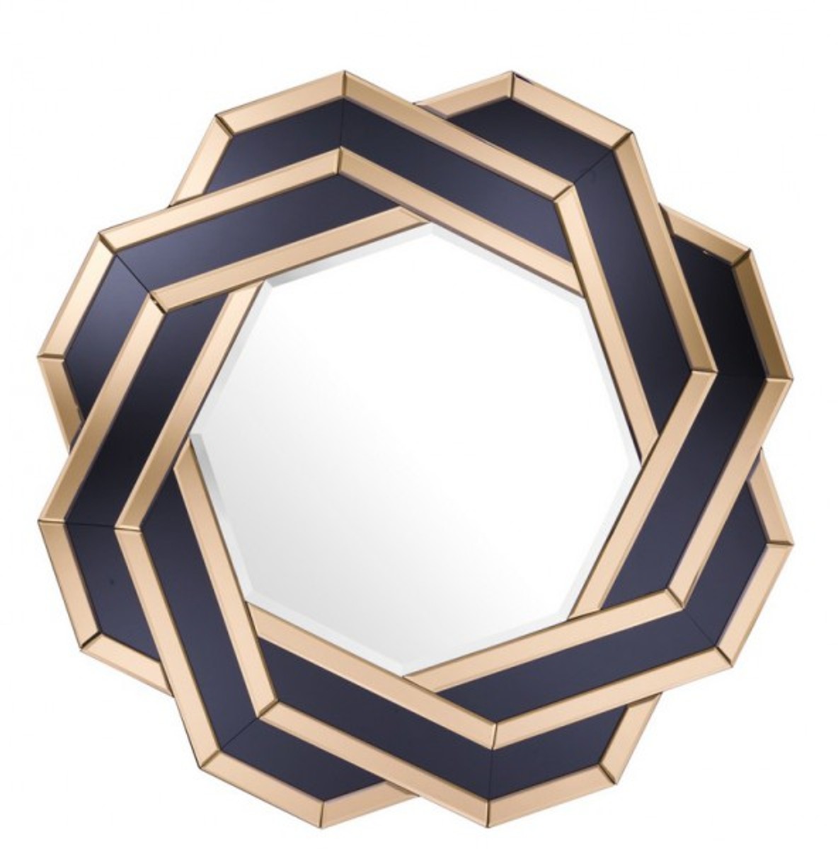 Casa Padrino Luxus Designer Wandspiegel Amber Gold B 90 x H 90 cm - Luxury Hotel Collection Casa Padrino Luxus Designer Wandspiegel Amber Gold B 90 x H 90 cm - Luxury Hotel Collection
