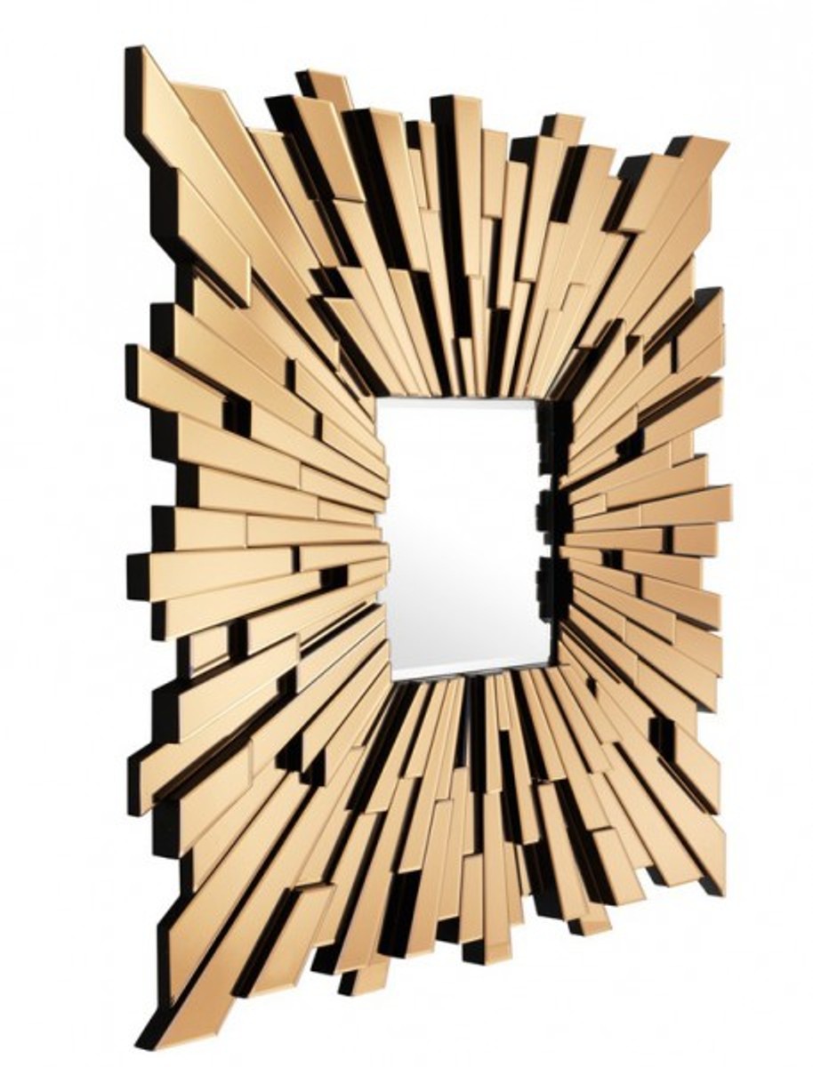 Casa Padrino Luxury Design wall mirror Gold B 120 x H 120 cm - Art Deco Luxury Hotel Collection Casa Padrino Luxury Design wall mirror Gold B 120 x H 120 cm - Art Deco Luxury Hotel Collection
