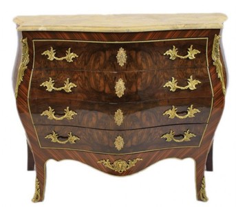 Casa Padrino Cassettiera Barocca Stile Empire Bombay Marrone con Piano in Marmo Crema, Larghezza 110 cm x Profondità 50 cm x Altezza 90 cm Casa Padrino Cassettiera Barocca Stile Empire Bombay Marrone con Piano in Marmo Crema, Larghezza 110 cm x Profondità 50 cm x Altezza 90 cm